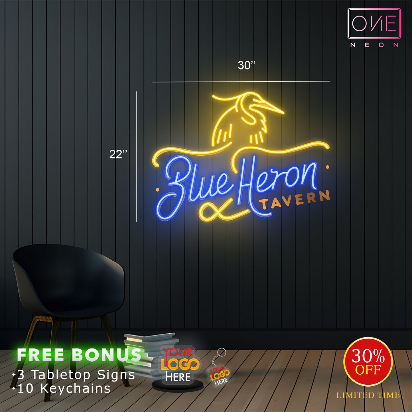 Blue Heron | Led Neon Sign