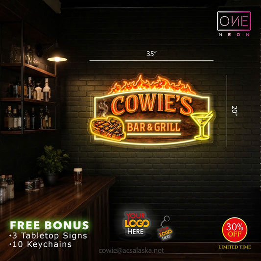 Cowie's Bar & Grill | Led Neon Sign