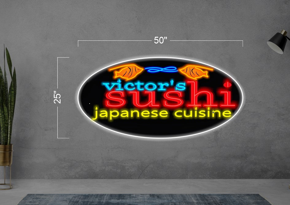 Victor's Sushi Japanese Cuisine | 2 LED Neon Signs (outdoor)