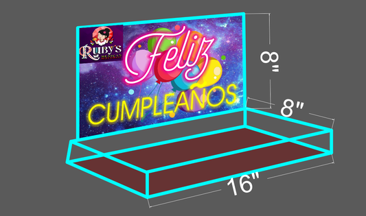 FELIZ CUMPLEANOS | LED Neon Sign (Battery powered)