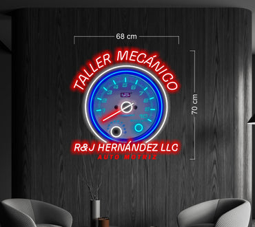 MECHANIC SHOP + TALLER MECANICO | LED Neon Sign (2 signs)