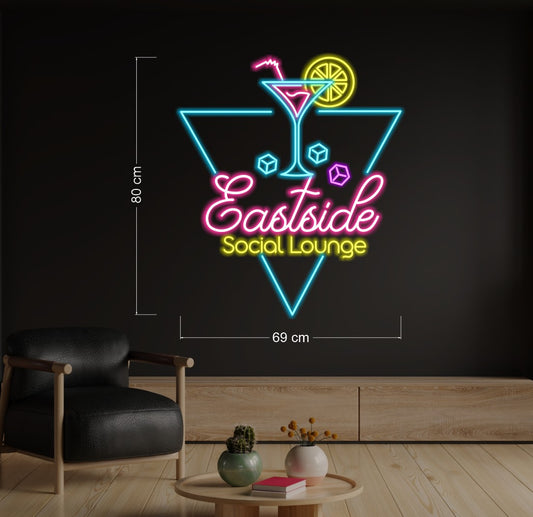 EASTSIDE SOCIAL LOUNGE | LED Neon Sign