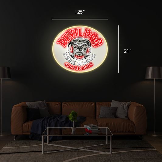 DEVIL DOG | LED Neon Sign