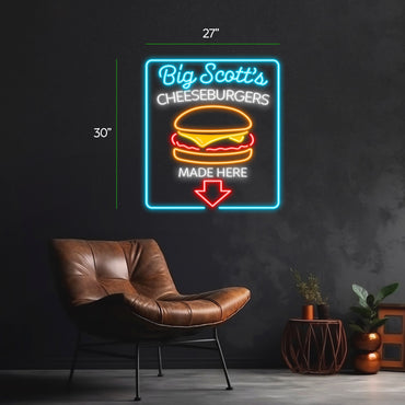 Bobby's World and Big Scott's Cheeseburgers| 2 Led Neon Signs