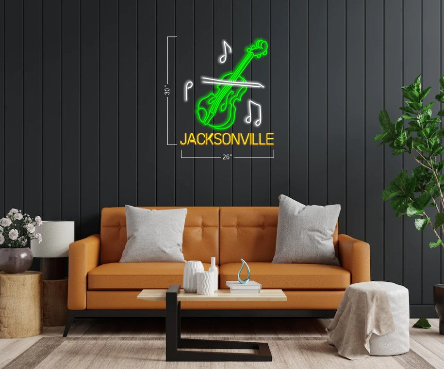 MARINE CORPS &  LIVE MUSIC & JACKSONVILLE | LED Neon Sign (3 signs)