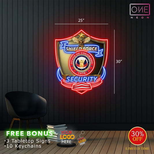 Shield Force Security| Led Neon Sign