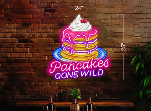 PANCAKES GONE WILD | LED Neon Sign