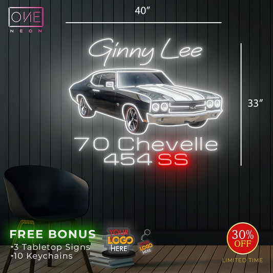 GINNY LEEE 70 CHEVELLE 454 SS | Led Neon Sign