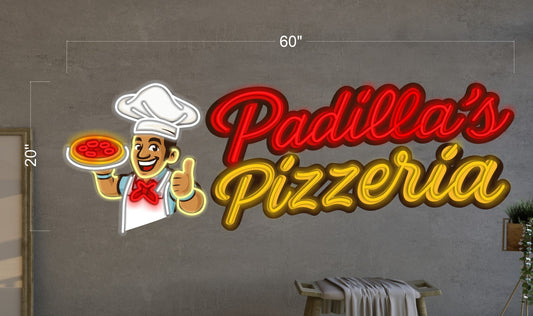 PADILLA'S PIZZERIA | LED Neon Sign (waterproof sign)