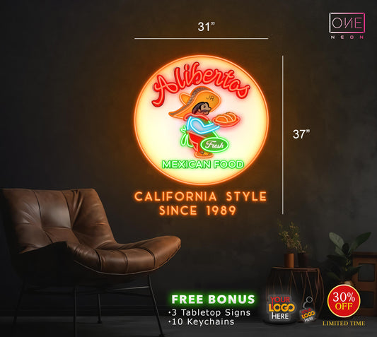 Alibertos Mexican Food | Led Neon Sign