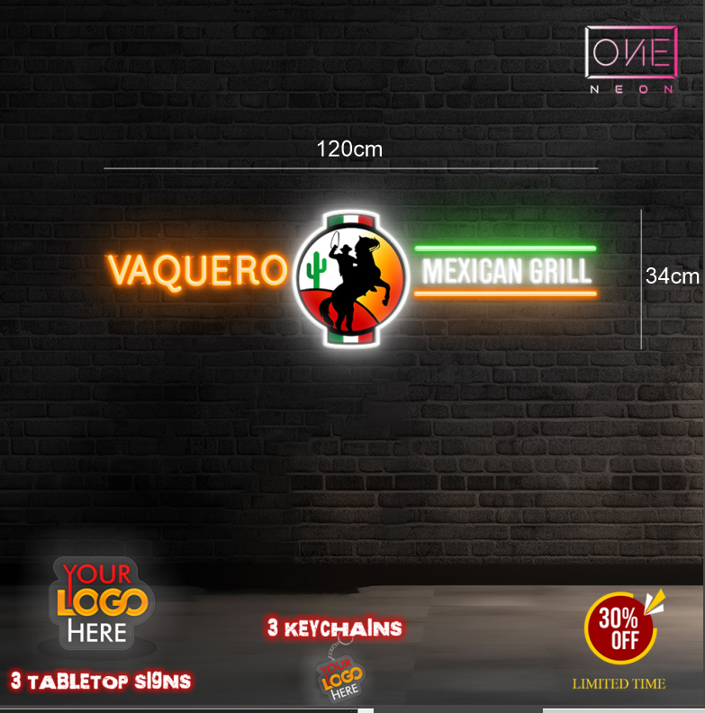 VAQUERO MEXICAN GRILL | LED Neon Sign