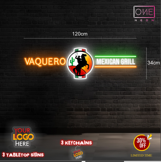 VAQUERO MEXICAN GRILL | LED Neon Sign