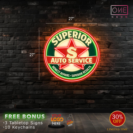Superior auto service | Led Neon Sign