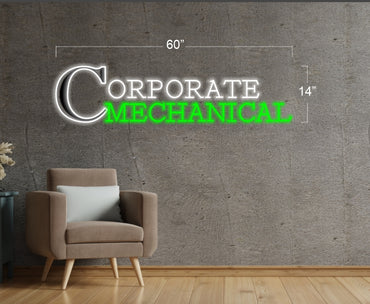 CORPORATE MECHANICAL | Led Neon Sign (2 outdoor use)
