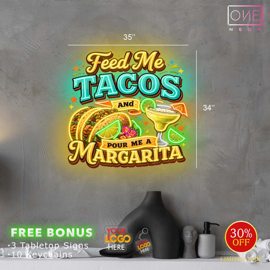 Feed Me Tacos | Led Neon Sign
