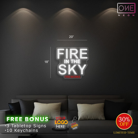 FIRE IN THE SKY| LED Neon Sign (outdoor use)
