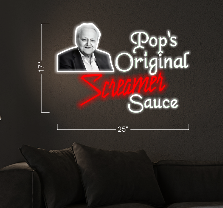 Pop's Original Screamer Sauce | Led Neon Sign