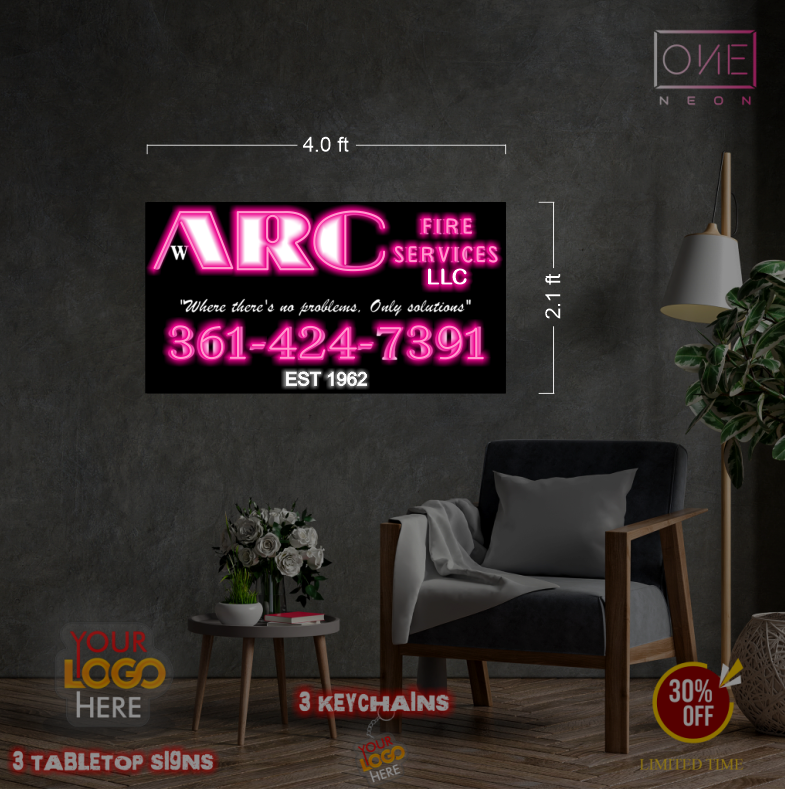 ARC Fire Services LLC (outdoor sign) | Led Neon Sign