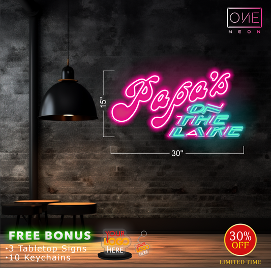 PAPA's (2signs) | Led Neon Sign (INDOOR)
