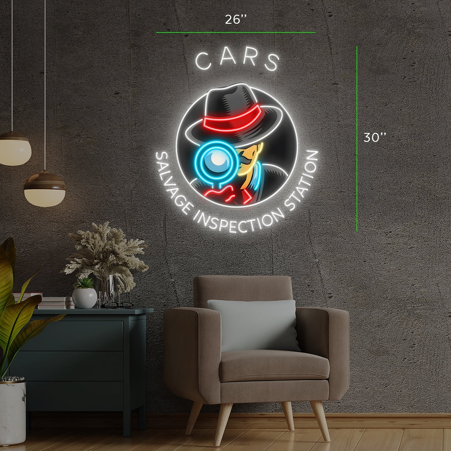 CARS BALVAGE INSPECTION STATION | LED Neon Sign
