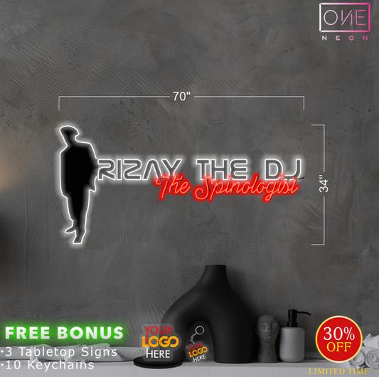 RIZAY THE DJ | Led Neon Sign (OUTDOOR)