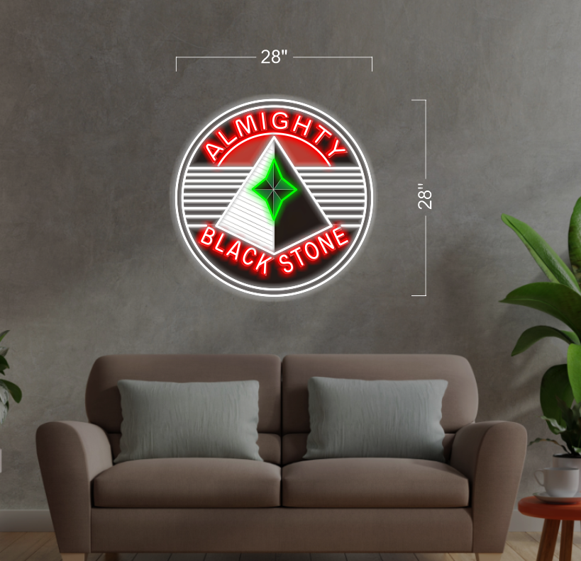 Almighty black stone | Led Neon Sign