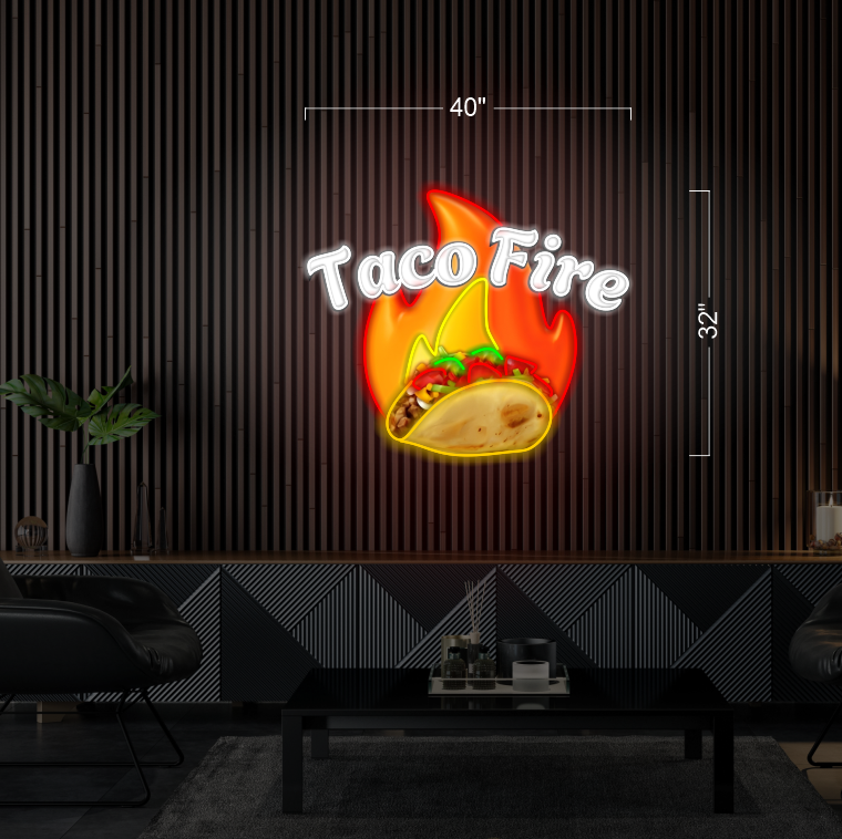 Tacos fire | Led Neon Sign