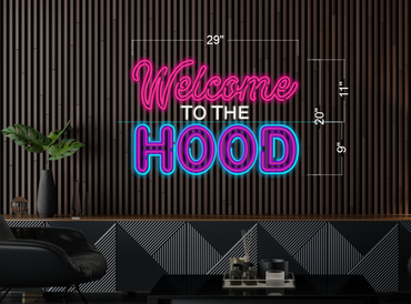 Enjoy life eat donut+ welcome the hood  (5 signs) | Led Neon Sign