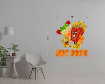 HOT DOG'S | Led Neon Sign (OUTDOOR SIGNS)