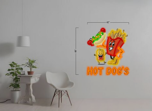HOT DOG'S | Led Neon Sign (OUTDOOR SIGNS)