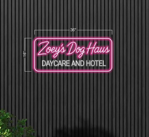 Zoey's dog house daycare & hotel | Led Neon Sign