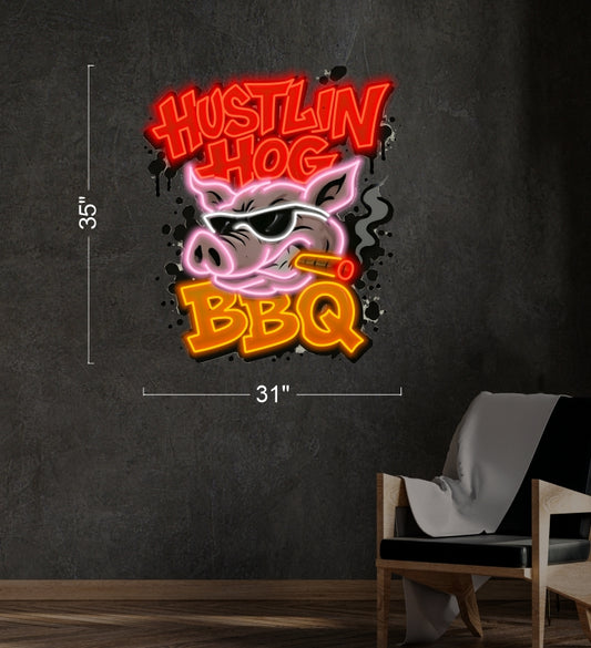 HUSTLIN HOG | Led Neon Sign