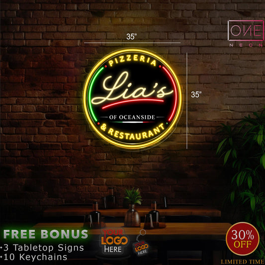Lia's Pizzeria & Restaurant | Led Neon Sign