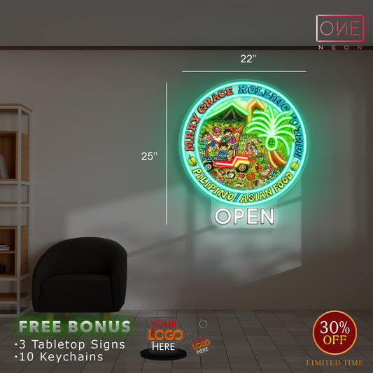 Open logo | LED Neon Sign (waterproof)