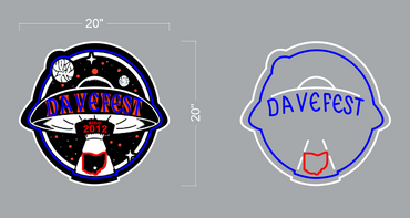DAVEFEST | LED Neon Sign (waterproof)