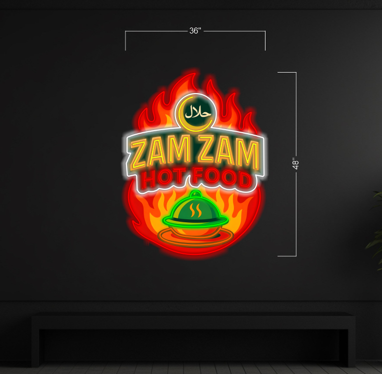 ZAM ZAM HOT FOOD | LED Neon Sign