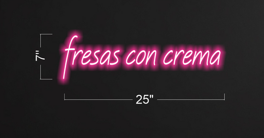 fresas con crema | LED Neon Sign