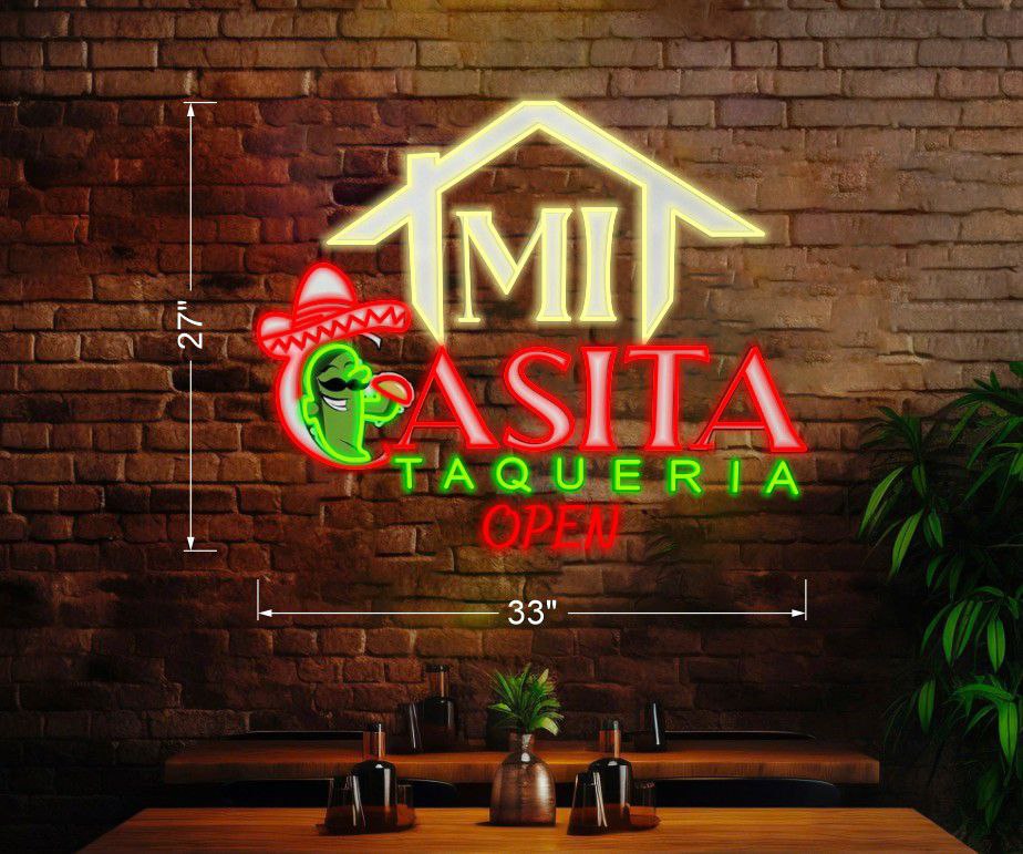 Mi Casita Taqueria Open | LED Neon Sign