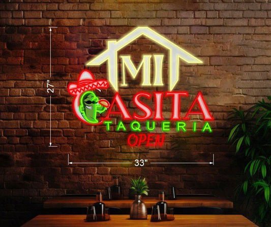 Mi Casita Taqueria Open | LED Neon Sign