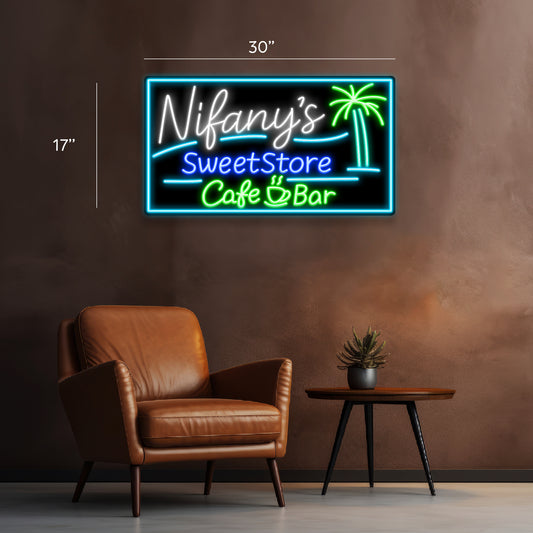 Nifany's Sweet Store (2 sides) | LED Neon Sign