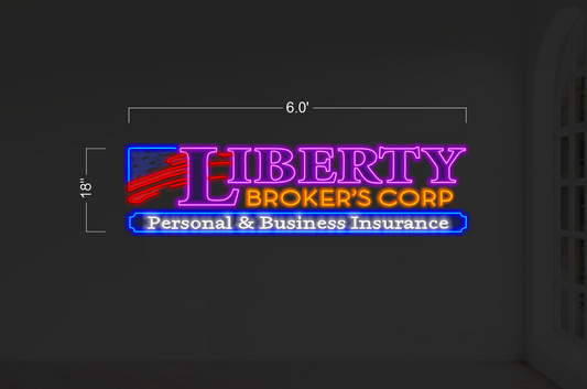 LIBERTY | LED Neon Sign (waterproof option)