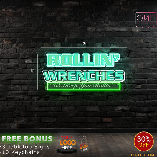 ROLLIN' WRENCHES | LED Neon Sign