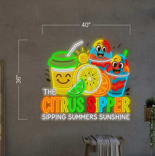 THE CITRUS SIPPER | LED Neon Sign