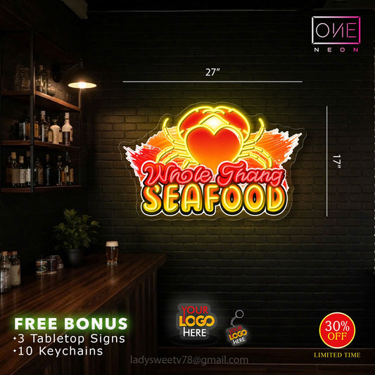 Whole Thang Seafood | Led Neon Sign