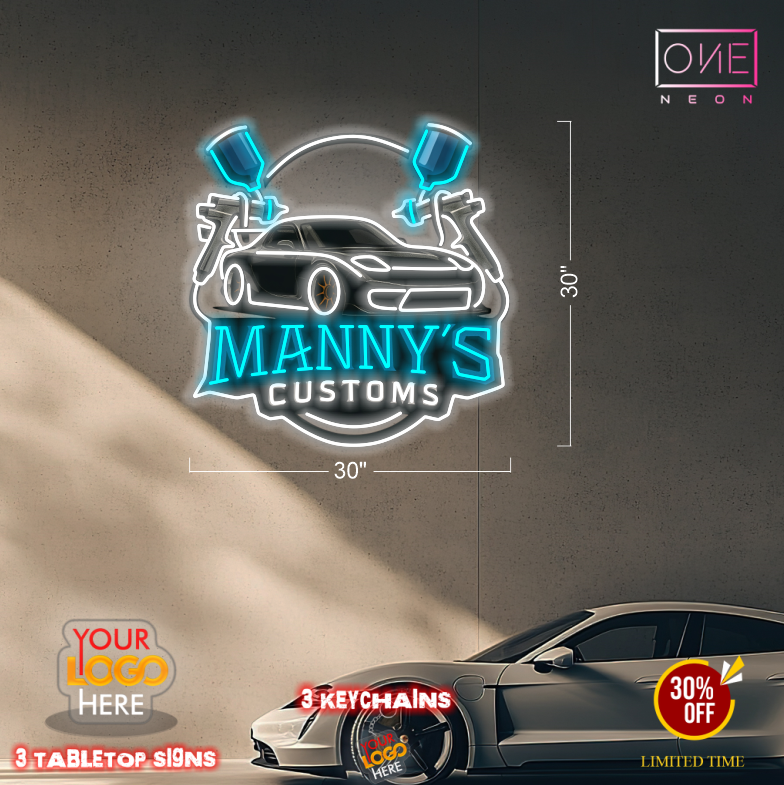 Manny's customs | LED Neon Sign