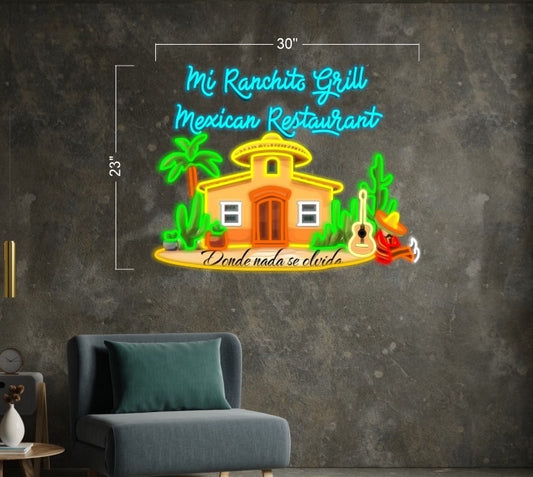 MI RANCHITO GRILL MEXICAN RESTAURANT | LED Neon Sign