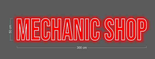 MECHANIC SHOP + TALLER MECANICO | LED Neon Sign (2 signs)