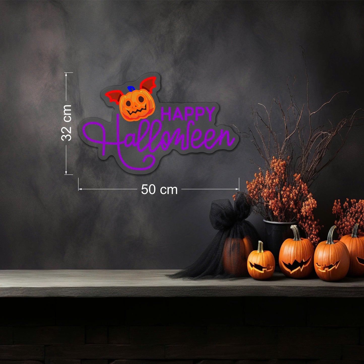 Happy Halloween LED Neon Sign