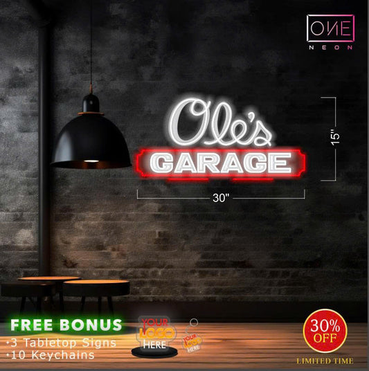 Ole's Garage | LED Neon Sign