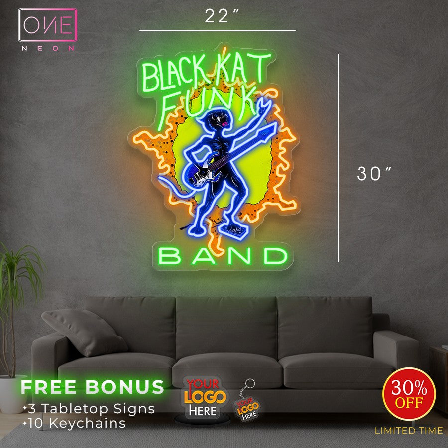 BLACK KAT BAND | Led Neon Sign